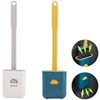 MOPOIN Escobilla WC Silicona- 2 Piezas Escobilla Baño Silicona Cepillo y Soporte para Inodoro Hangable Kit de Cepillos…